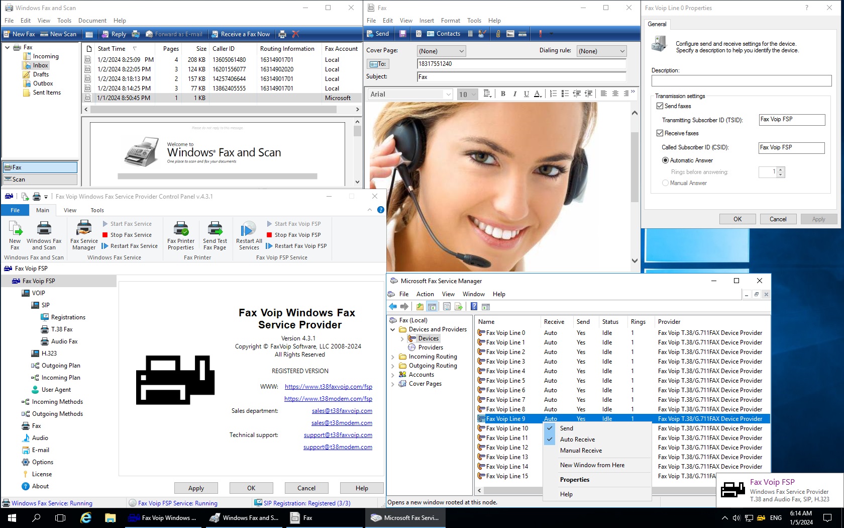 Screenshot for Fax Voip Windows Fax Service Provider 2.3.1