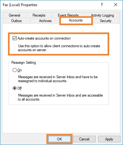 Auto-create accounts on connection