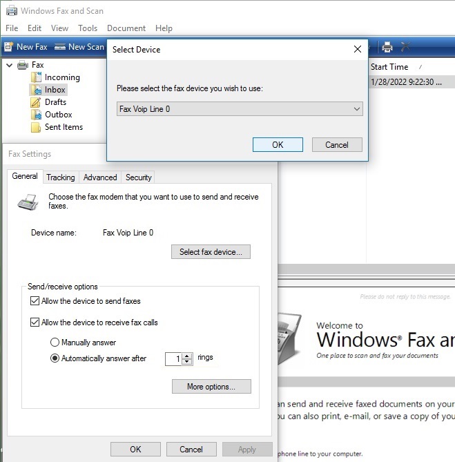 Configuring Fax Service