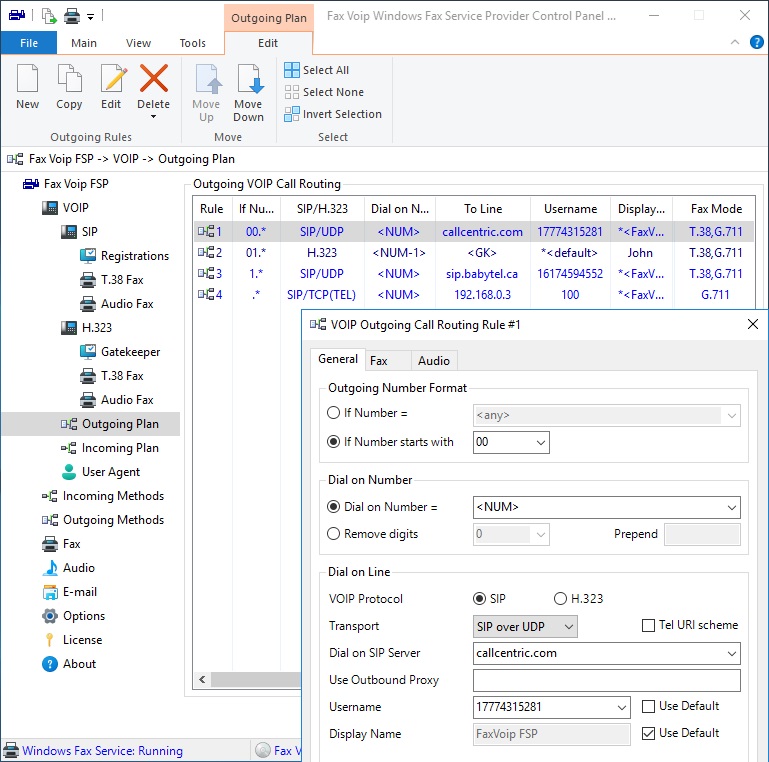 Outgoing VOIP Call Routing