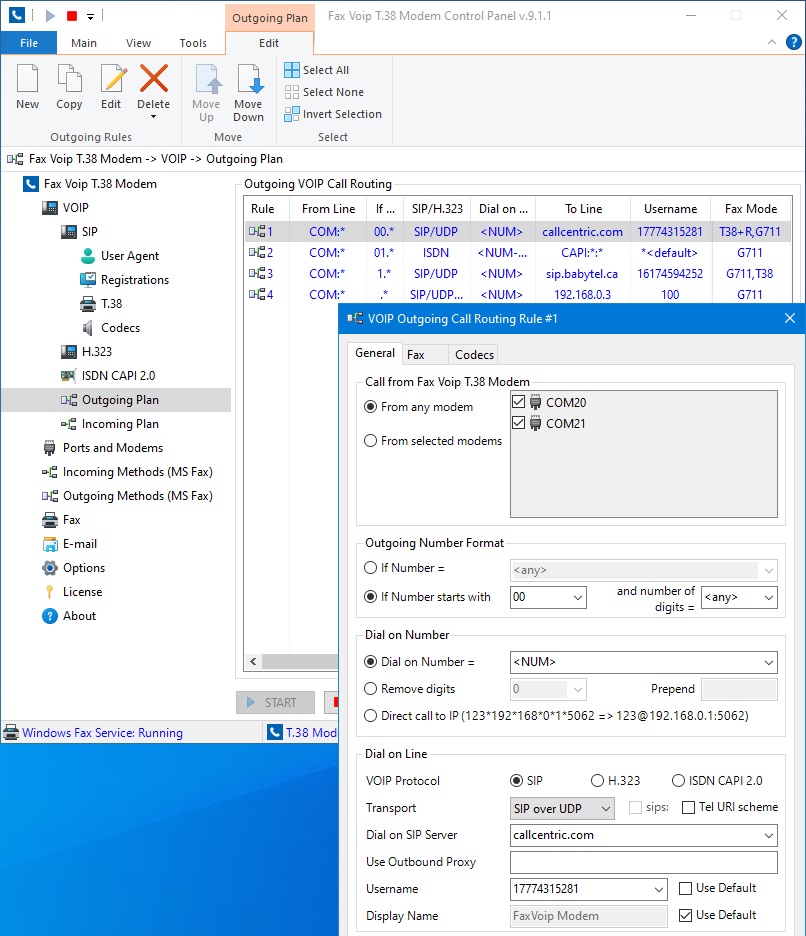 Outgoing VOIP Call Routing