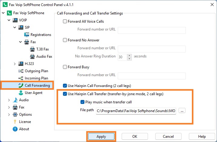 Configure Call Transfer