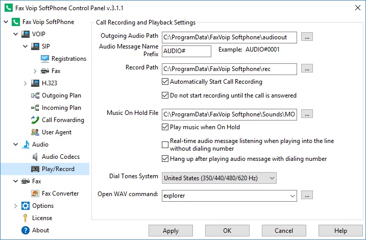 Call Recording and Playback Settings