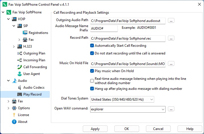 Call Recording and Playback Settings