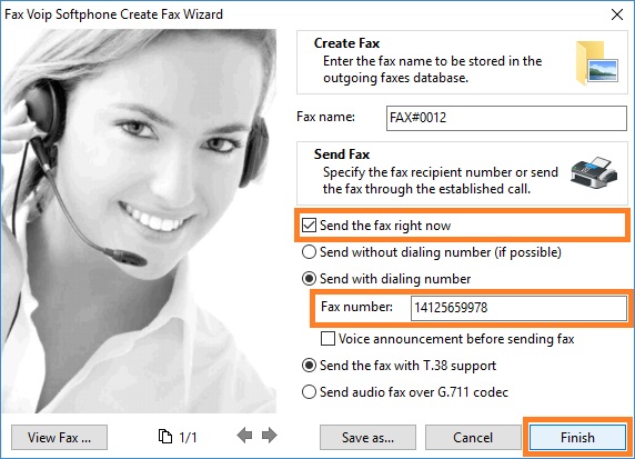 Fax Voip Softphone Create Fax Wizard