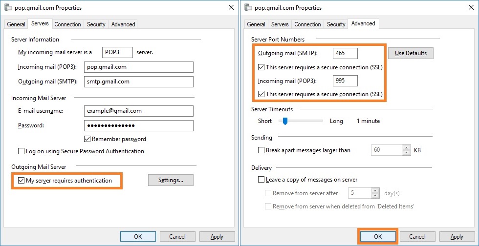 Configure with Gmail (POP)